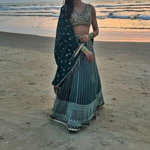 Beautiful Green and Gold Lehenga - perfect for a traditional Indian wedding